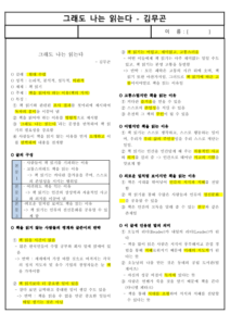 (요점 정리) 그래도 나는 읽는다 - 김무곤