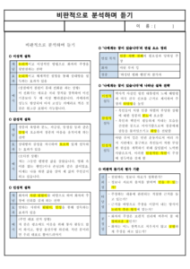 (요점 정리) 비판적으로 분석하며 듣기